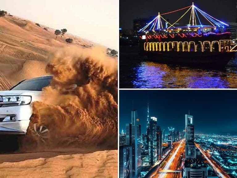 Desert Safari, Dhow Cruise Creek and Dubai City Tour